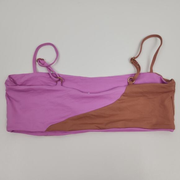 L*Space Ari Bikini Top in Pink Brown Size XL NWT - Picture 2 of 4